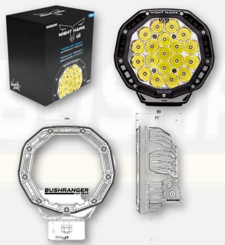 Bushranger Night Hawk VLI 9″ Driving Light | Single