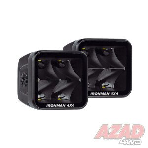 40W BRIGHT CUBE SPOT BEAM CUBE LIGHT - 81 X 75MM - CLEAR - PAIR