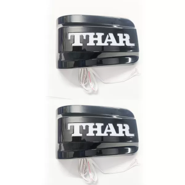 Side mirror cover black with light for Thar Roxx